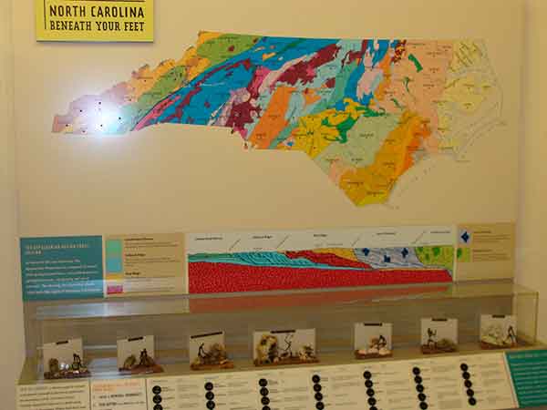 North Carolina under Your Feet Exhibit NC Mineral Museum