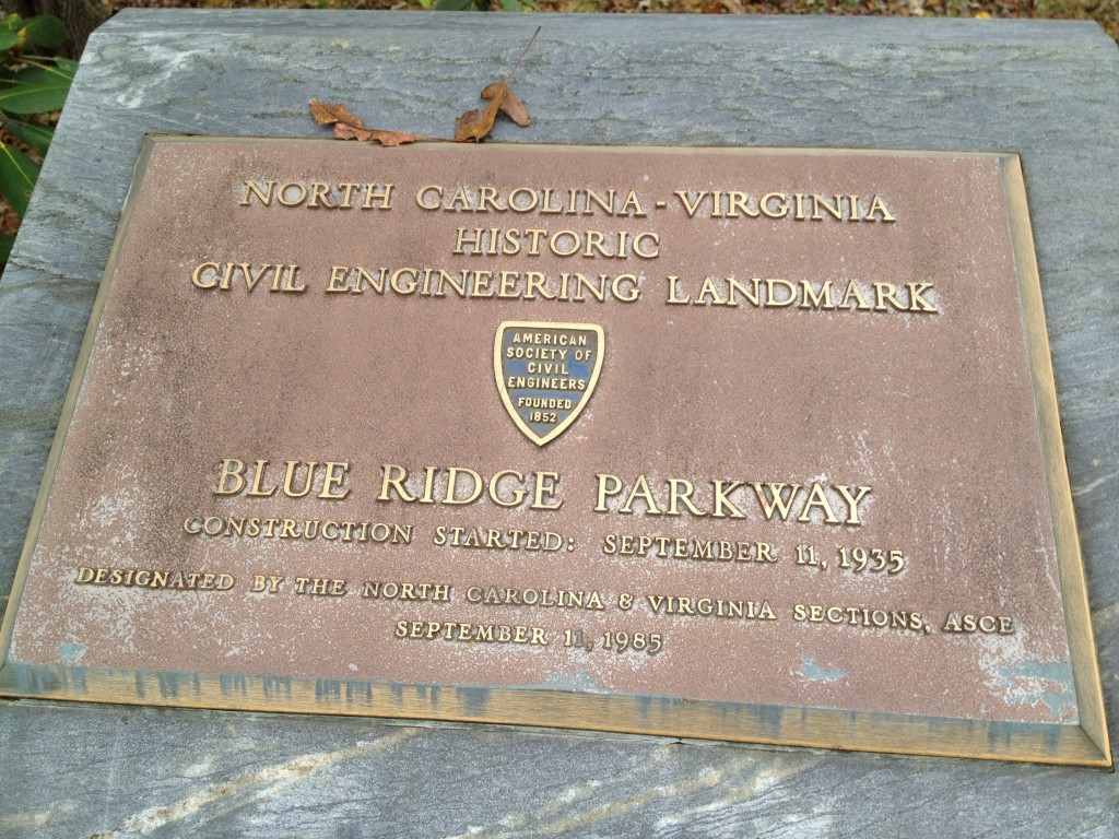 Blue Ridge Parkway Construction Started Sept 11, 1935