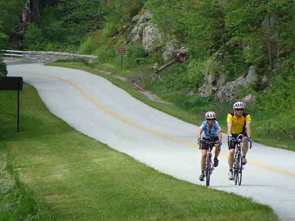 Bicycling along the Blue Ridge Parkway