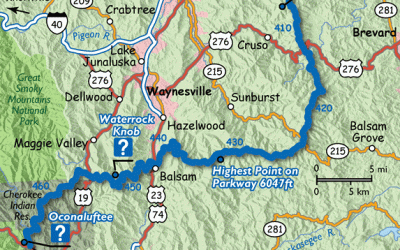 Blue Ridge Parkway Mile Post Guide Virginia & North Carolina